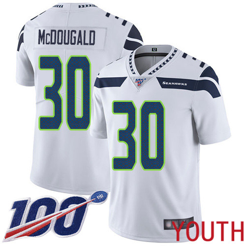 Seattle Seahawks Limited White Youth Bradley McDougald Road Jersey NFL Football #30 100th Season Vapor Untouchable->youth nfl jersey->Youth Jersey